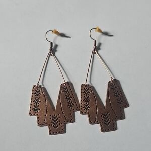 Geometric Copper Earrings
